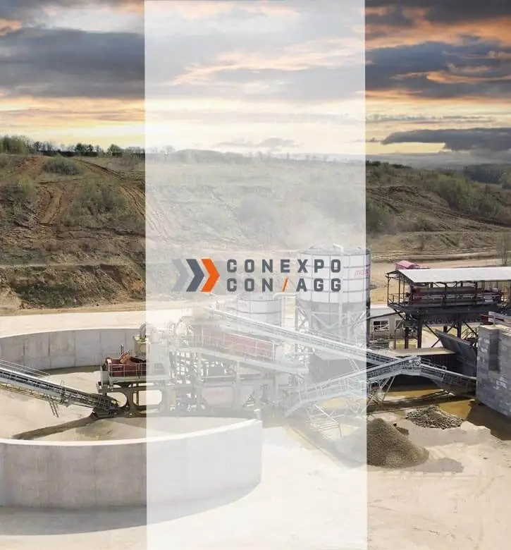 Conexpo con/agg 2023 vertical banner trade show - Matec Industries
